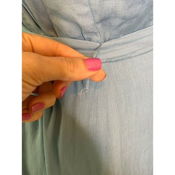 Trixxi Blue Ruffle Sleeveless Short Romper Size XS NWT - Picture 8 of 9